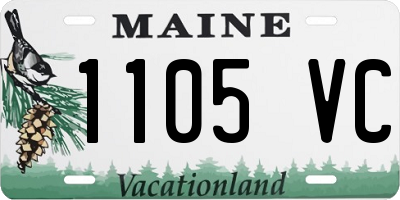 ME license plate 1105VC
