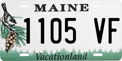 ME license plate 1105VF