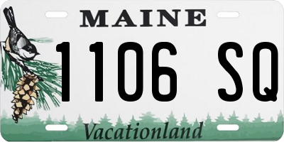 ME license plate 1106SQ