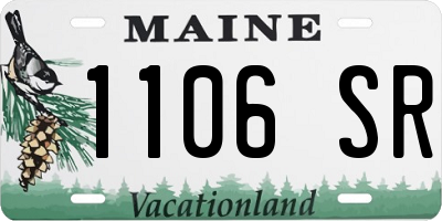 ME license plate 1106SR