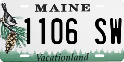 ME license plate 1106SW