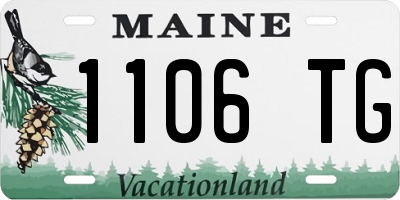 ME license plate 1106TG