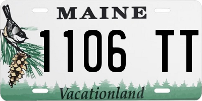 ME license plate 1106TT