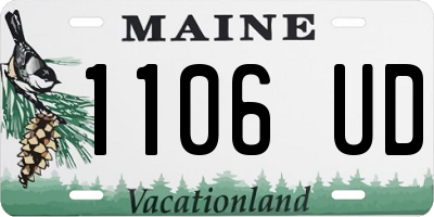 ME license plate 1106UD