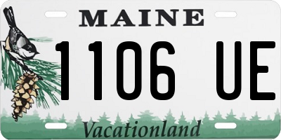 ME license plate 1106UE