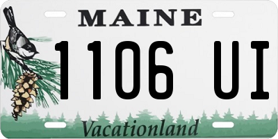 ME license plate 1106UI