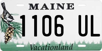 ME license plate 1106UL