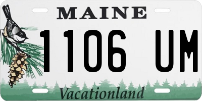 ME license plate 1106UM