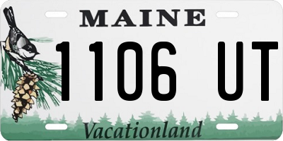 ME license plate 1106UT