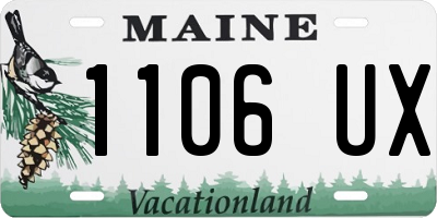 ME license plate 1106UX