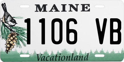 ME license plate 1106VB