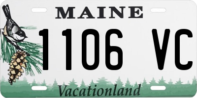 ME license plate 1106VC