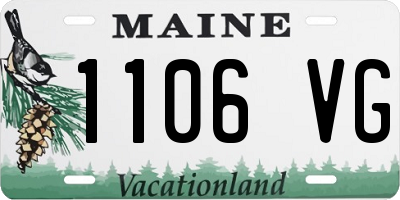 ME license plate 1106VG