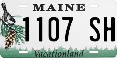 ME license plate 1107SH