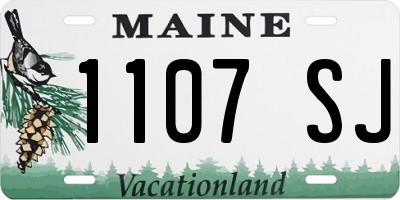 ME license plate 1107SJ