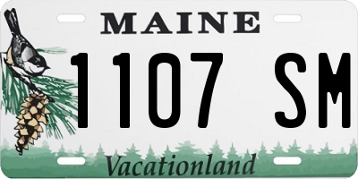 ME license plate 1107SM