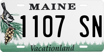 ME license plate 1107SN