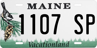 ME license plate 1107SP