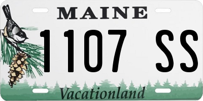 ME license plate 1107SS