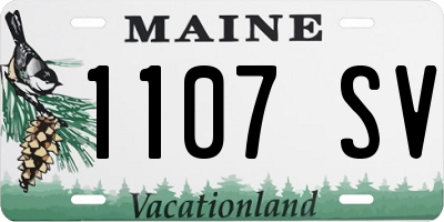 ME license plate 1107SV