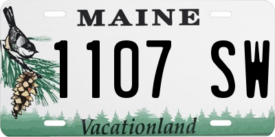 ME license plate 1107SW