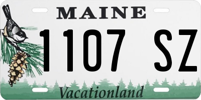 ME license plate 1107SZ