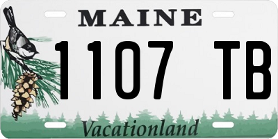 ME license plate 1107TB