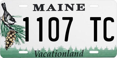 ME license plate 1107TC