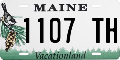ME license plate 1107TH