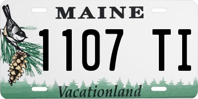 ME license plate 1107TI
