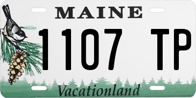 ME license plate 1107TP