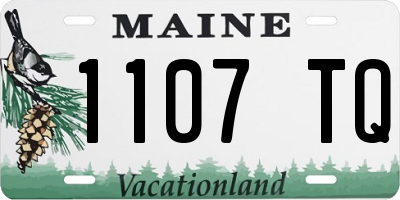 ME license plate 1107TQ