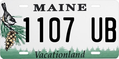 ME license plate 1107UB