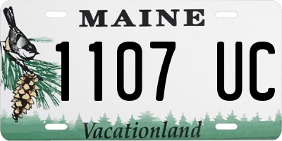 ME license plate 1107UC