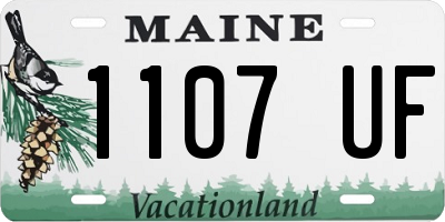ME license plate 1107UF