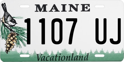 ME license plate 1107UJ