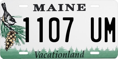 ME license plate 1107UM