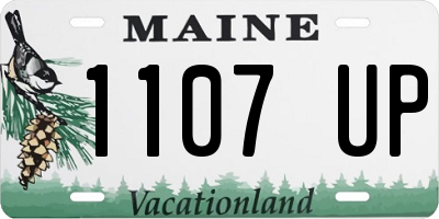 ME license plate 1107UP