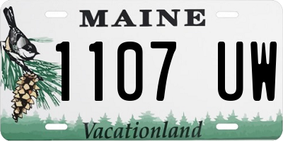 ME license plate 1107UW