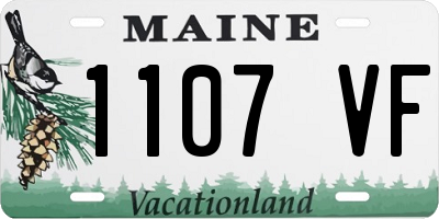 ME license plate 1107VF