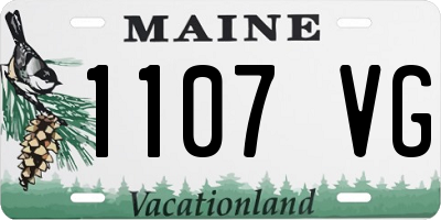 ME license plate 1107VG