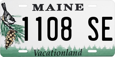 ME license plate 1108SE