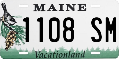 ME license plate 1108SM