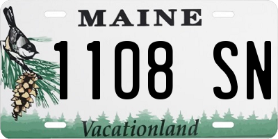 ME license plate 1108SN