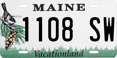 ME license plate 1108SW