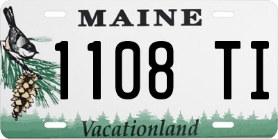 ME license plate 1108TI