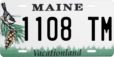 ME license plate 1108TM