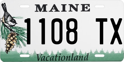 ME license plate 1108TX