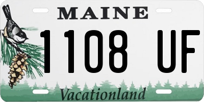 ME license plate 1108UF