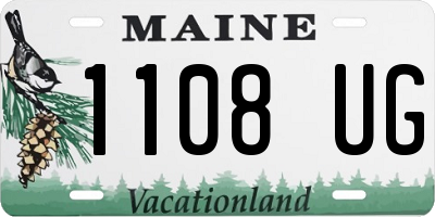 ME license plate 1108UG